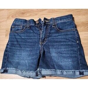 Old Navy Jean Shorts Womens 12 Blue OG High Rise Cuffed Stretch Denim Dark Wash